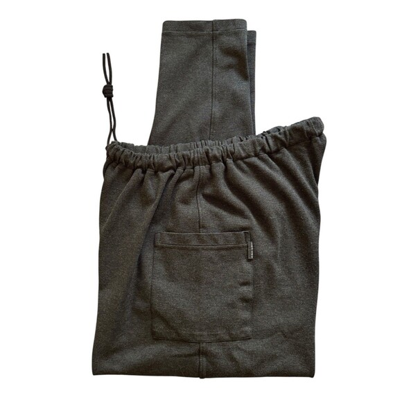 Sou Sou Pants Size L Japan Black Gray Stripe Tapered Pull On Enyu Sanyutei - Picture 1 of 13
